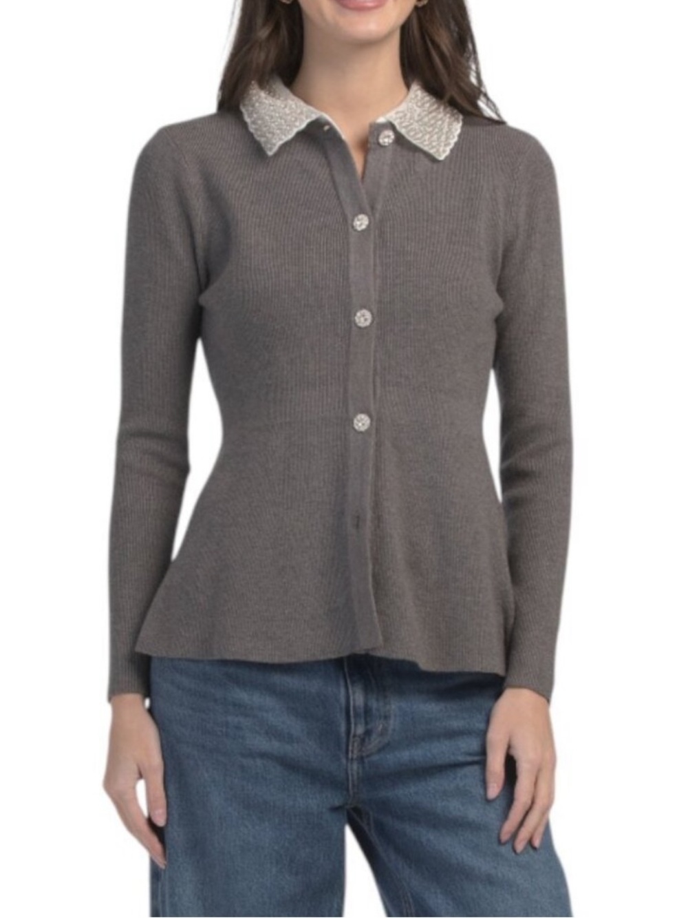 MILA MILANO Twofer Boyfriend Cardigan